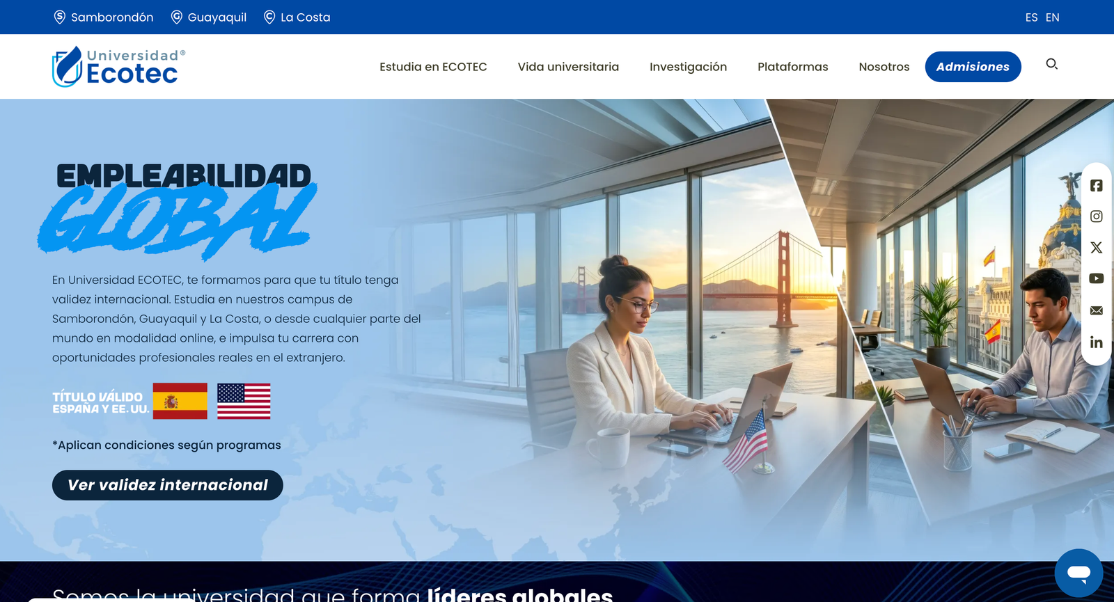 Sitio web Universidad ECOTEC